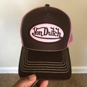 Von Dutch Brown & Pink Trucker Hat